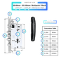 Face Recognition Smart Door Lock - Black - 60-68mm (30x240mm) Multipoint