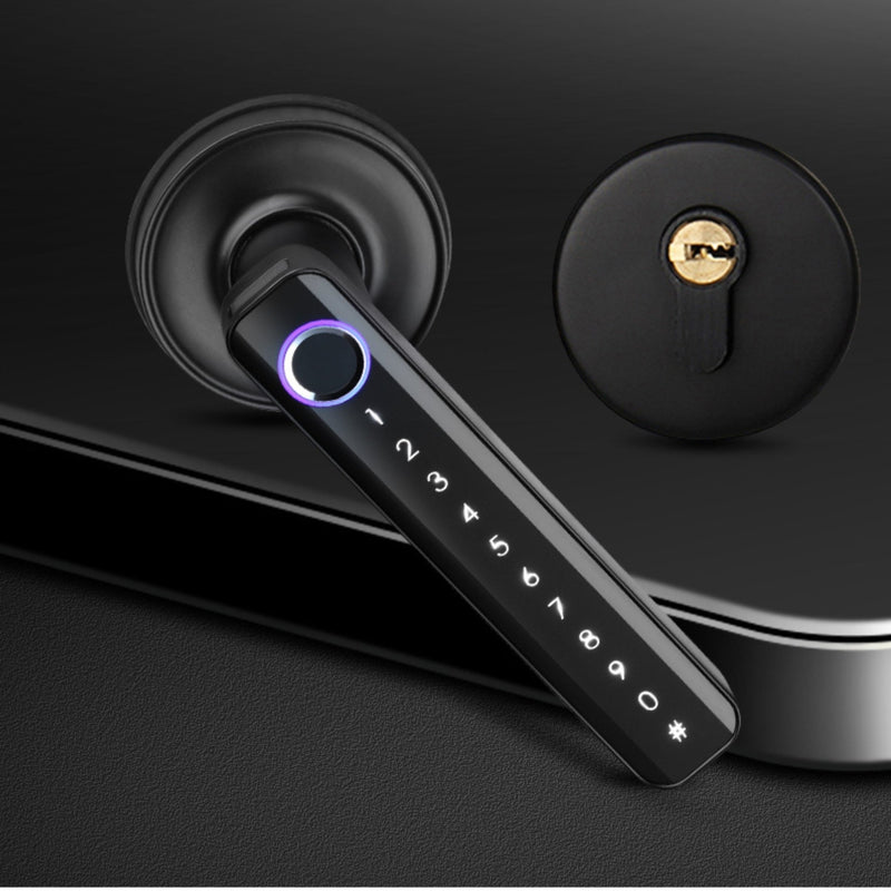 Fingerprint Door Lock - Black - -