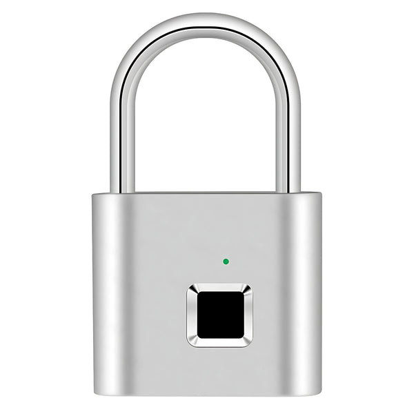 Fingerprint Lock Smart Padlock Silver