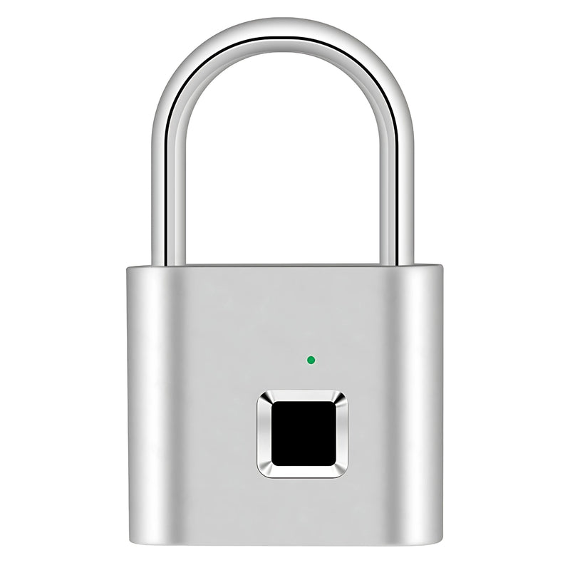 Fingerprint Lock Smart Padlock Silver