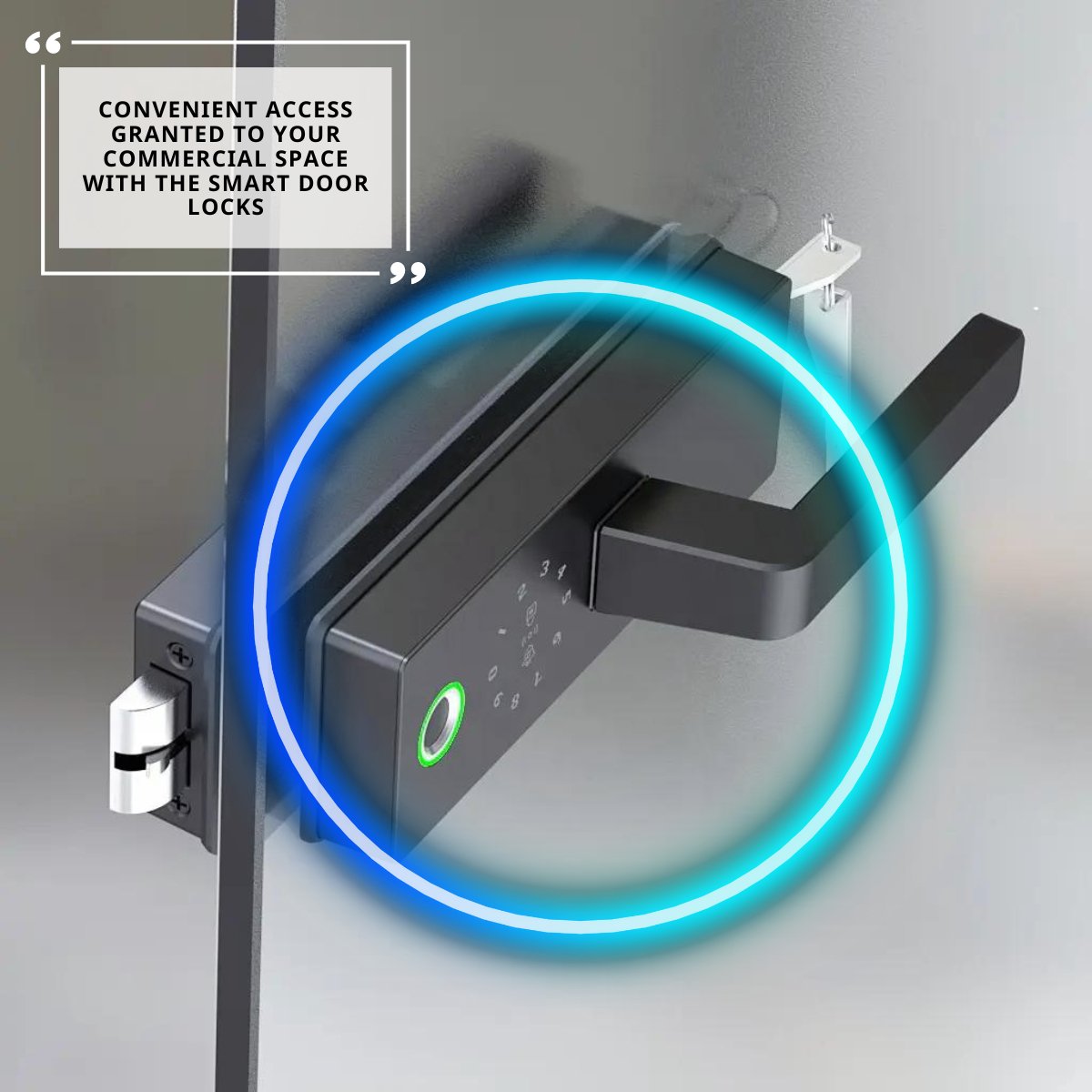 Glass Swing Door Smart Lock - -