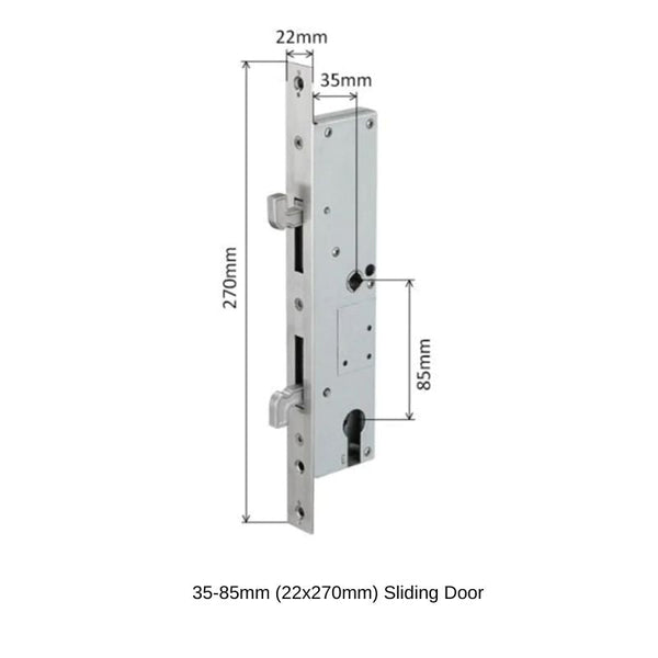 Mortises - 35-85mm (22x270mm) Sliding Door - -