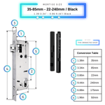 Next Gen Smart Lock - Black - 35-85mm (22x240mm)