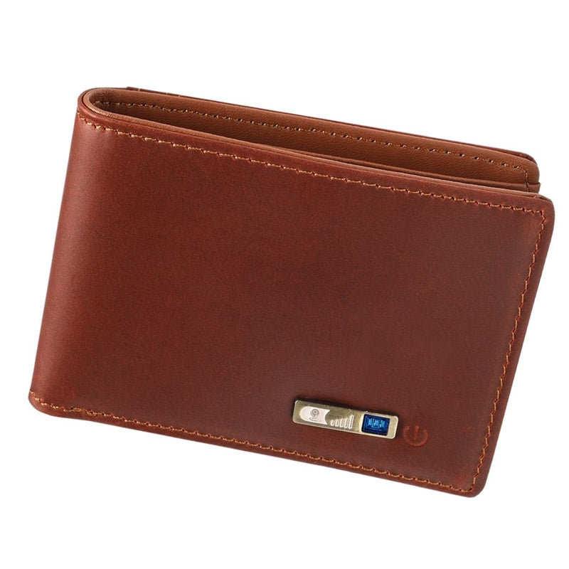 Smart Bluetooth Wallet Bifold - Brown - -