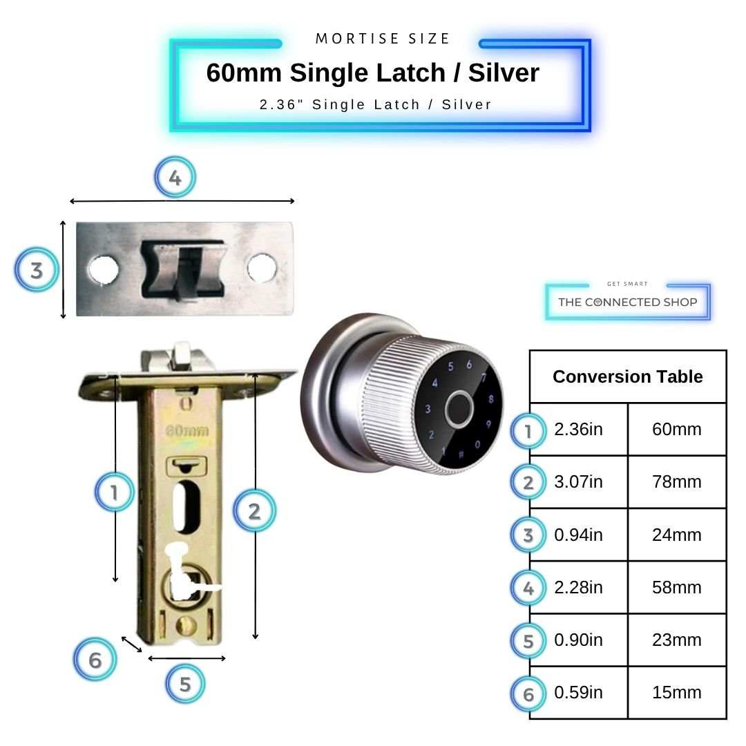 Smart Door Knob Lock - Silver - Without Gateway