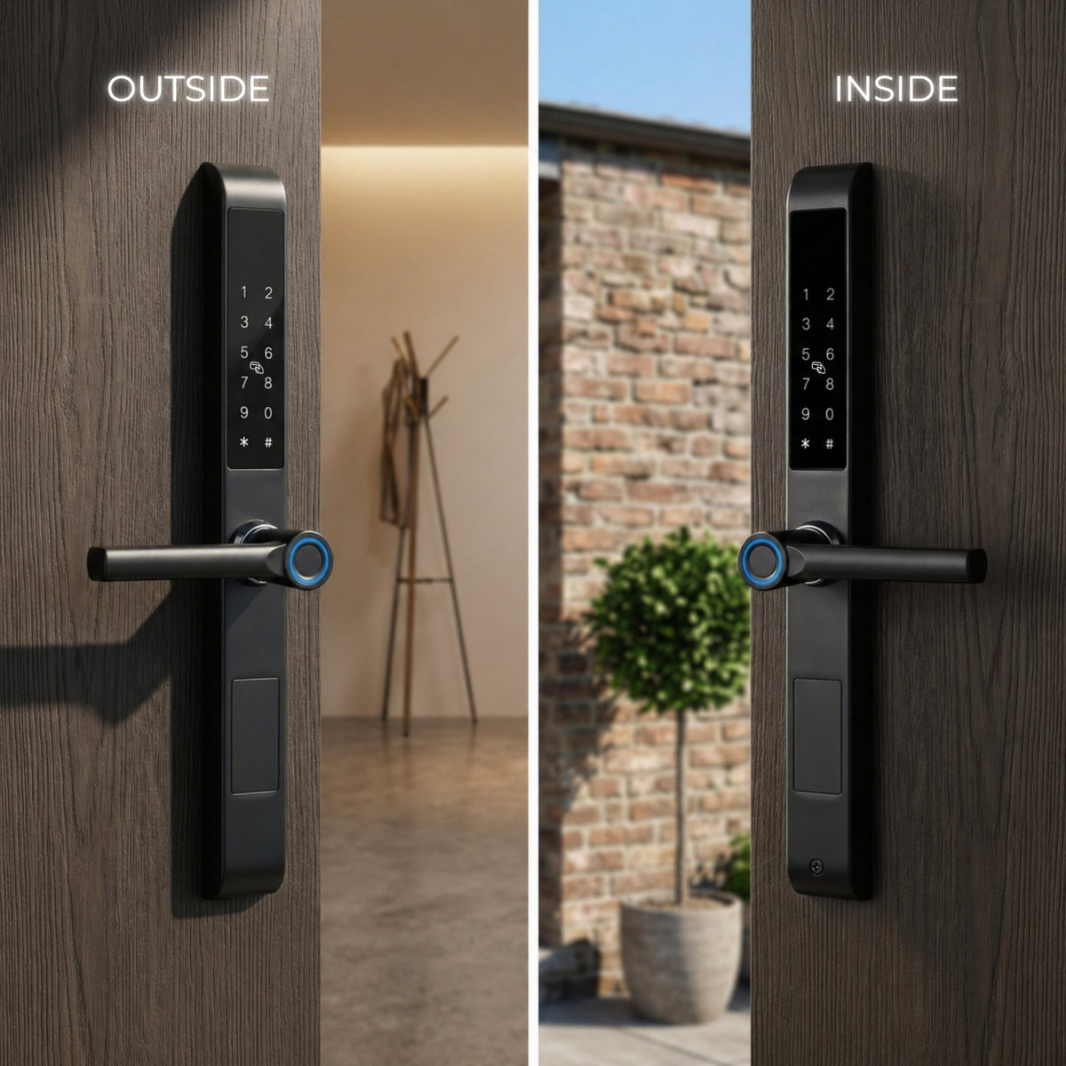 smart door lock duo silver