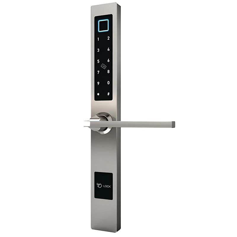 Smart Door Lock Sleek Silver