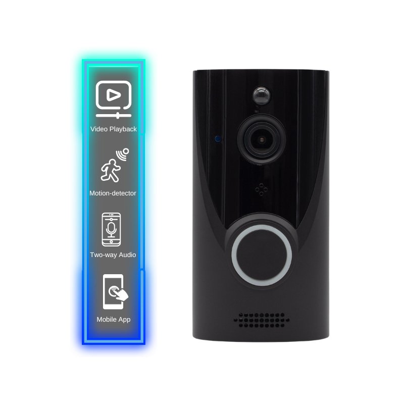 Smart Video Doorbell - With Battery - Silver -