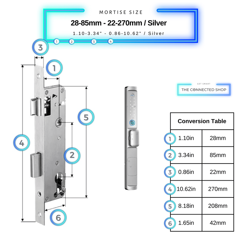 Serrure Intelligente pour Porte Battante avec Poignée Ronde