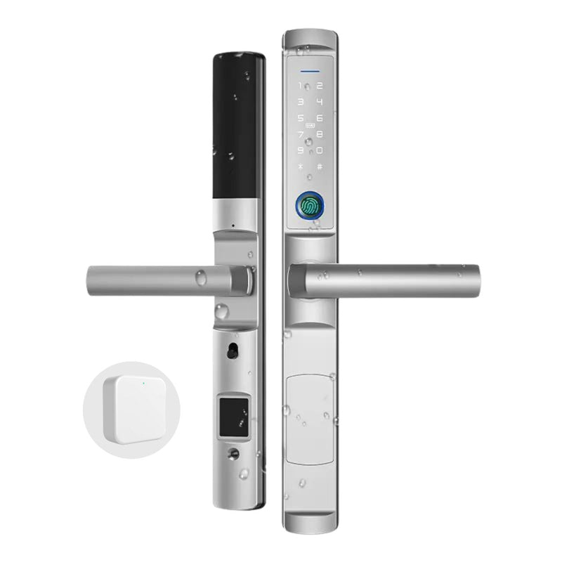 Swing Door Smart Lock - No mortise - Silver - With Gateway